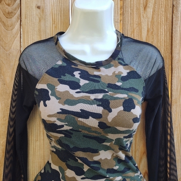 Heart & Hips - Camo Mesh Midi Dress - Picture 2 of 16